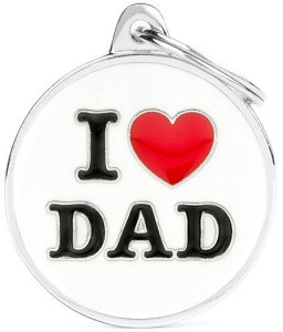 Zawieszka Adresówka Identyfikator z grawerem dla psa i kota I Love Dad 1