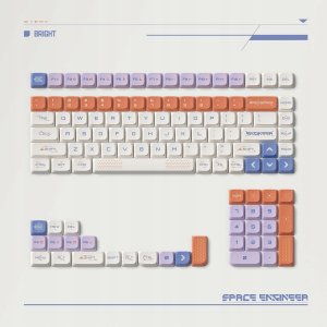 Nuphy - Space Engineer nSA Dye-sub PBT Keycaps - Nasadki do klawiatury mechanicznej Bright 3