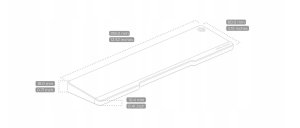 Nuphy - Twotone Wrist Rest - Podkładka pod Nadgarstek do Klawiatury mechanicznej 65% / 75% Ballet Pink 3