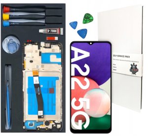 WYŚWIETLACZ LCD DO SAMSUNG GALAXY A22 5G ORYGINAŁ RAMKA ZESTAW WYMIANA 1