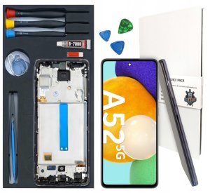 WYŚWIETLACZ LCD DO SAMSUNG GALAXY A52 5G INCELL RAMKA CZARNA ZESTAW WYMIANA 1