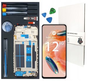 WYŚWIETLACZ LCD DO XIAOMI REDMI NOTE 12 4G ORYGINAŁ RAMKA ZESTAW WYMIANA 1