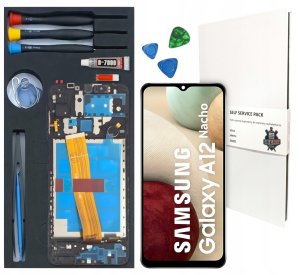 WYŚWIETLACZ LCD DO SAMSUNG GALAXY A12 NACHO ORYGINAŁ RAMKA ZESTAW WYMIANA 1