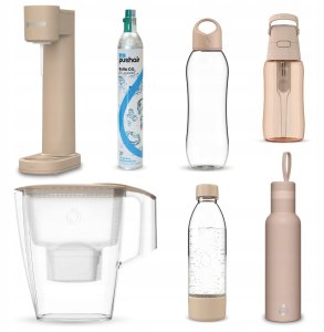 Saturator PushAir CO2+butelka+bidon ShapeT+Solid+dzbanek Mila+ termiczna 2