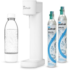 Saturator Dafi PushAir + butelka + 2 x gaz Biały 1