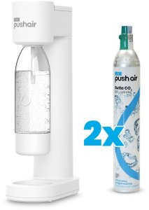Saturator Dafi PushAir + butelka + 2 x gaz Biały 2
