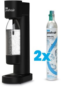 Saturator Dafi PushAir + butelka + 2 x gaz Czarny 2