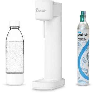 Saturator Dafi PushAir + butelka + gaz Biały 1