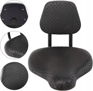 Siodełko Rowerowe Z Oparciem Wygodne Ergonomiczne Wodoodporne Siodło 2