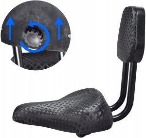 Siodełko Rowerowe Z Oparciem Wygodne Ergonomiczne Wodoodporne Siodło 6