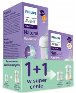 SCY670/01 + SCY673/01 BUTELKA RESPONSYWNA NATURAL Z WENTYLEM AIR FREE 260ML 1