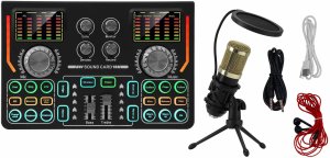 Mikser audio Karta dźwiękowa z mikrofonem MM-SC200 1