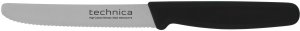 Nóż uniwersalny, pikutek 210 mm, ostrze faliste 110 mm, czarny | TECHNICA, Silver Line 2
