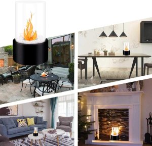 BIOKOMINEK Tarasowy BALKONOWY Ekologiczny BEZPIECZNY Okrągły SZKLANY XXL 5