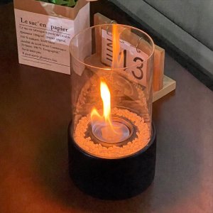 BIOKOMINEK Tarasowy BALKONOWY Ekologiczny BEZPIECZNY Okrągły SZKLANY XXL 8