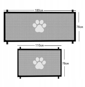 Barierka BRAMKA DOMOWA Zabezpieczająca DLA ZWIERZĄT PSA KOTA 180x78cm XXL 2