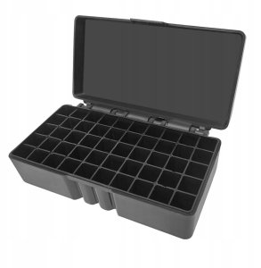 PUDEŁKO Skrzynka na AMUNICJĘ 9mm CZARNE BEZPIECZNE PISTOLET 50 miejsc 4