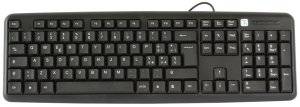 Klawiatura biurowa USB włoska 105 klawiszy czarna 1
