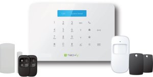 Zestaw alarmowy GSM centralka/2 czujniki/2 piloty/2 karty RFID 1