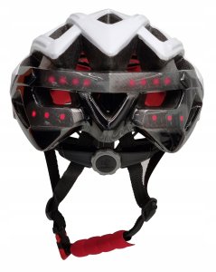 Kask szosowy Bluetooth 55-61cm LED/SOS/Intercom biały 5
