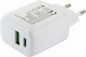 Ładowarka sieciowa USB-C PD 20W i USB-A QC 18W 10