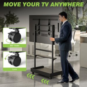 Techly Stojak Mobilny TV Techly Wózek do telewizora LED/LCD 50”-86” 2 Półki AV (ICA-TR701) 3