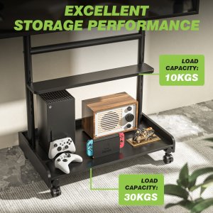 Techly Stojak Mobilny TV Techly Wózek do telewizora LED/LCD 50”-86” 2 Półki AV (ICA-TR701) 5