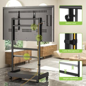 Techly Stojak Mobilny TV Techly Wózek do telewizora LED/LCD 50”-86” 2 Półki AV (ICA-TR701) 6