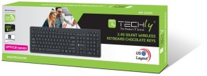 Klawiatura bezprzewodowa RF 2.4GHz USB chocolate 2