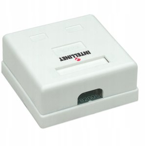 Gniazdo natynkowe 2x RJ45 Cat5e UTP beżowe 3