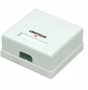 Gniazdo natynkowe 2x RJ45 Cat5e UTP beżowe 4