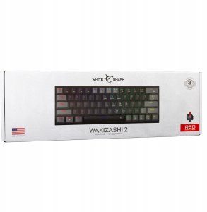 White Shark Wakizashi-2 black-grey US red switch 18