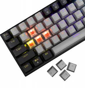 White Shark Wakizashi-2 grey-black US red switch 2