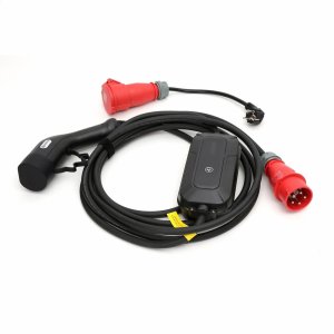 PLATINET EV ŁADOWARKA PRZENOŚNA SAMOCHODÓW EV/PHEV AC TYPE 2 8/10/13/16/32A 22KW CEE 3F 7M CABLE BLACK [46204] 1