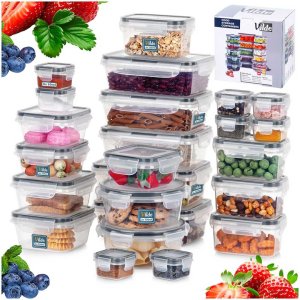 ZESTAW 24 POJEMNIKÓW NA ŻYWNOŚĆ Z POKRYWAMI I USZCZELKAMI 229159 6