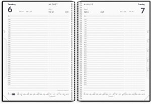 Timekalender rød PP-plast 2026 2