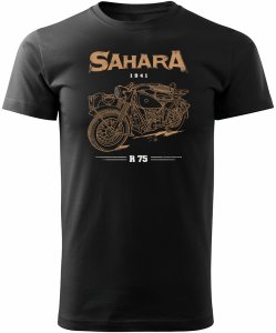 Koszulka motocyklowa z motocyklem BMW Sahara Legend męska czarna M 1