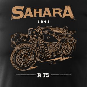 Koszulka motocyklowa z motocyklem BMW Sahara Legend męska czarna XL 2