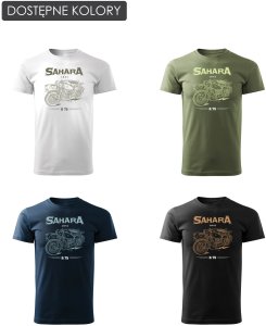 Koszulka motocyklowa z motocyklem BMW Sahara Legend męska czarna XL 3