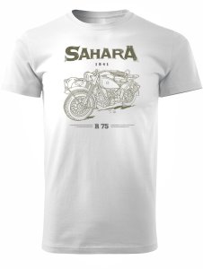 Koszulka motocyklowa z motocyklem BMW Sahara Legend męska biała XXL 1