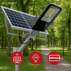 Lampa solarna Uliczna LED wodoodporna IP65 ścienna Alogy SolarBright 6000mAh do domu elewacyjna światło 2