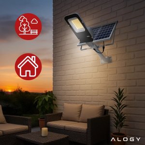 Lampa solarna Uliczna LED wodoodporna IP65 ścienna Alogy SolarBright 6000mAh do domu elewacyjna światło 4