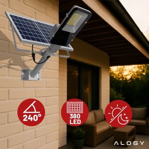 Lampa solarna Uliczna LED wodoodporna IP65 ścienna Alogy SolarBright 6000mAh do domu elewacyjna światło 6