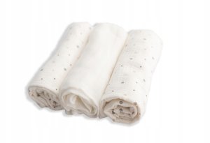 Pielucha MUSLIN DESIGN druk 3 pak, roz. 70x80 1