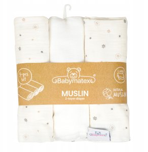 Multitex Pielucha MUSLIN DESIGN druk 3 pak, roz. 70x80 7