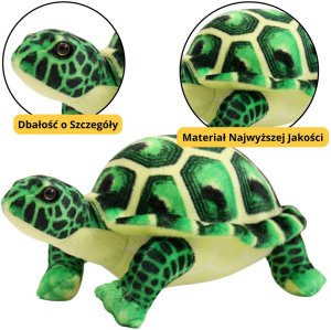 Maskotka Pluszowa Żółw Przytulanka Pluszak Zielony 25cm 1