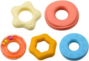 Wieża z Kółek Układanka Sensoryczna Dla Malucha Pastelowa 17cm 3