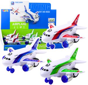 LeanToys Samolot Pasażerski Na Baterie Światła Dźwięki Napęd Mix 2