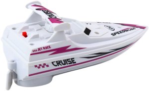 Łódź Motorówka Na Baterie Biała Pływająca Wodna 4