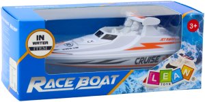 Łódź Motorówka Na Baterie Biała Pływająca Wodna 5